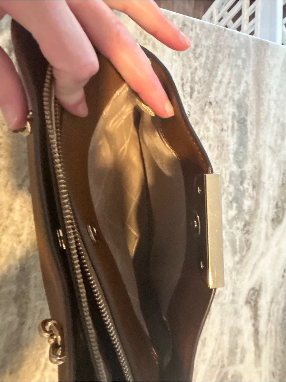 Michael Kors structured leather